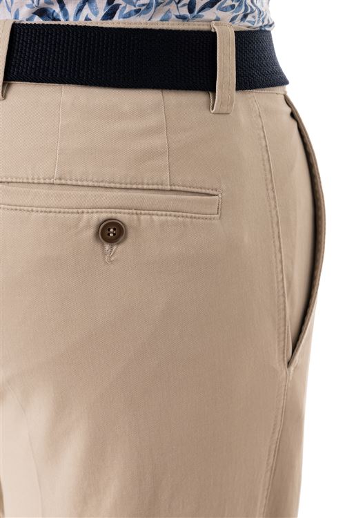 Longford Spring Stretch Cotton Light Stone Chino Trouser 