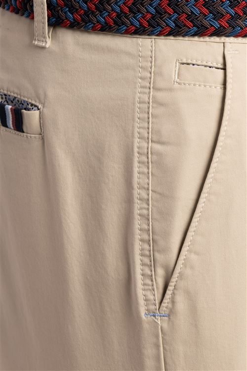 Holkham Light Stone Stretch Cotton Chino