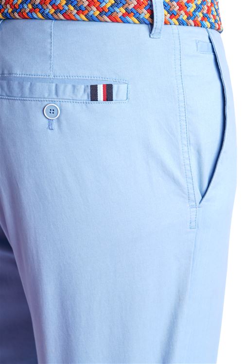 Holkham Surf Blue Stretch Cotton Chino