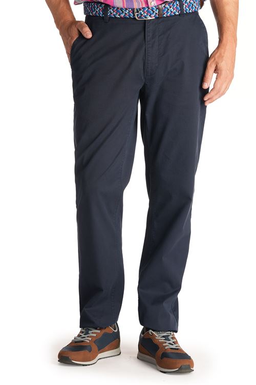 Holkham Navy Stretch Cotton Chino