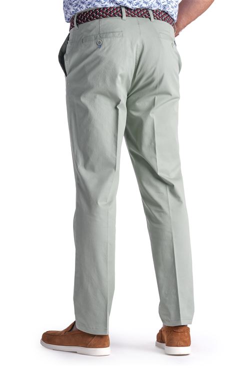 Holkham Light Green Stretch Cotton Chino