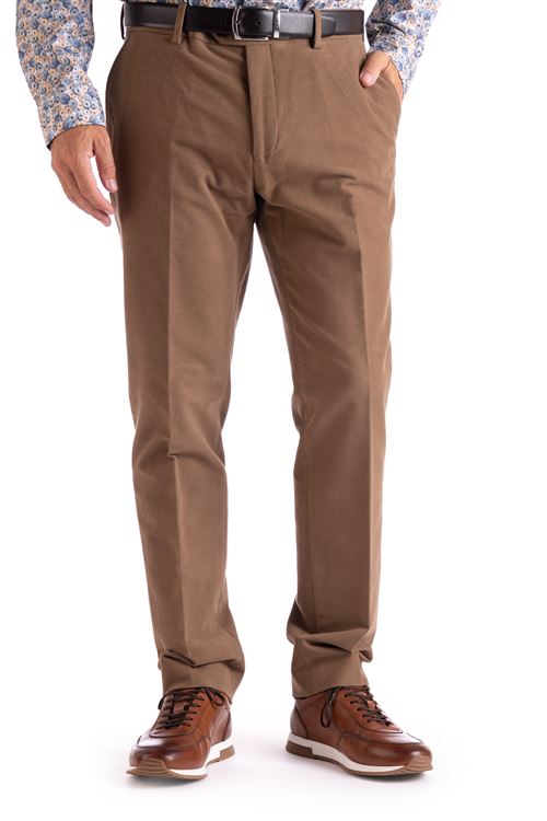 Elgin Camel Soft Moleskin Trouser