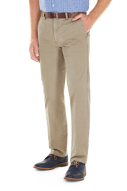 Longford Spring Stretch Cotton Stone Chino Trousers