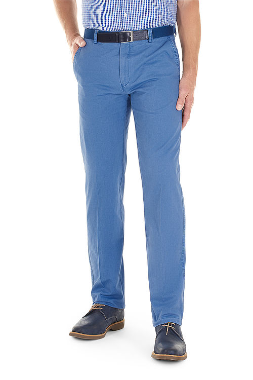 Longford Spring Stretch Cotton Air Force Blue Chino Trousers
