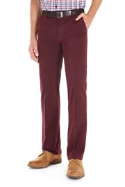 Longford Spring Stretch Cotton Cranberry Chino Trousers