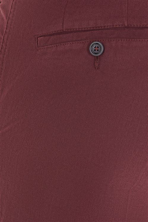 Longford Spring Stretch Cotton Cranberry Chino Trousers