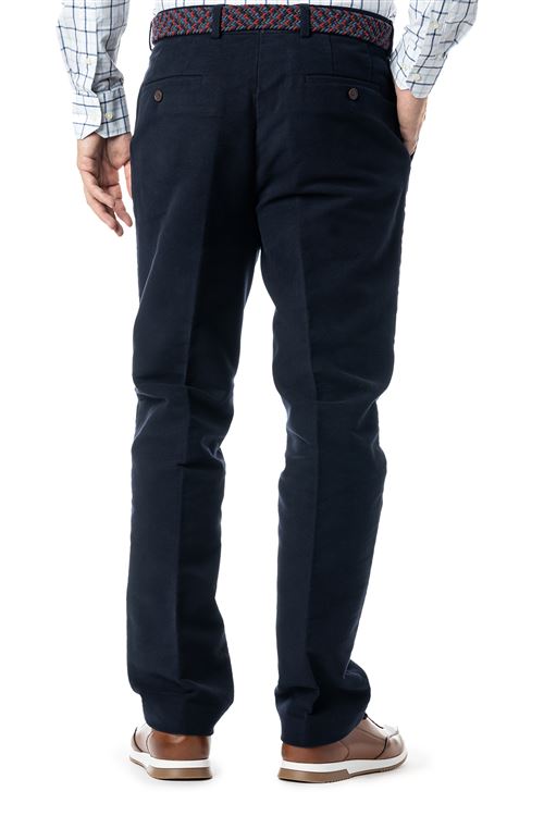 Epsom Moleskin Navy Trouser