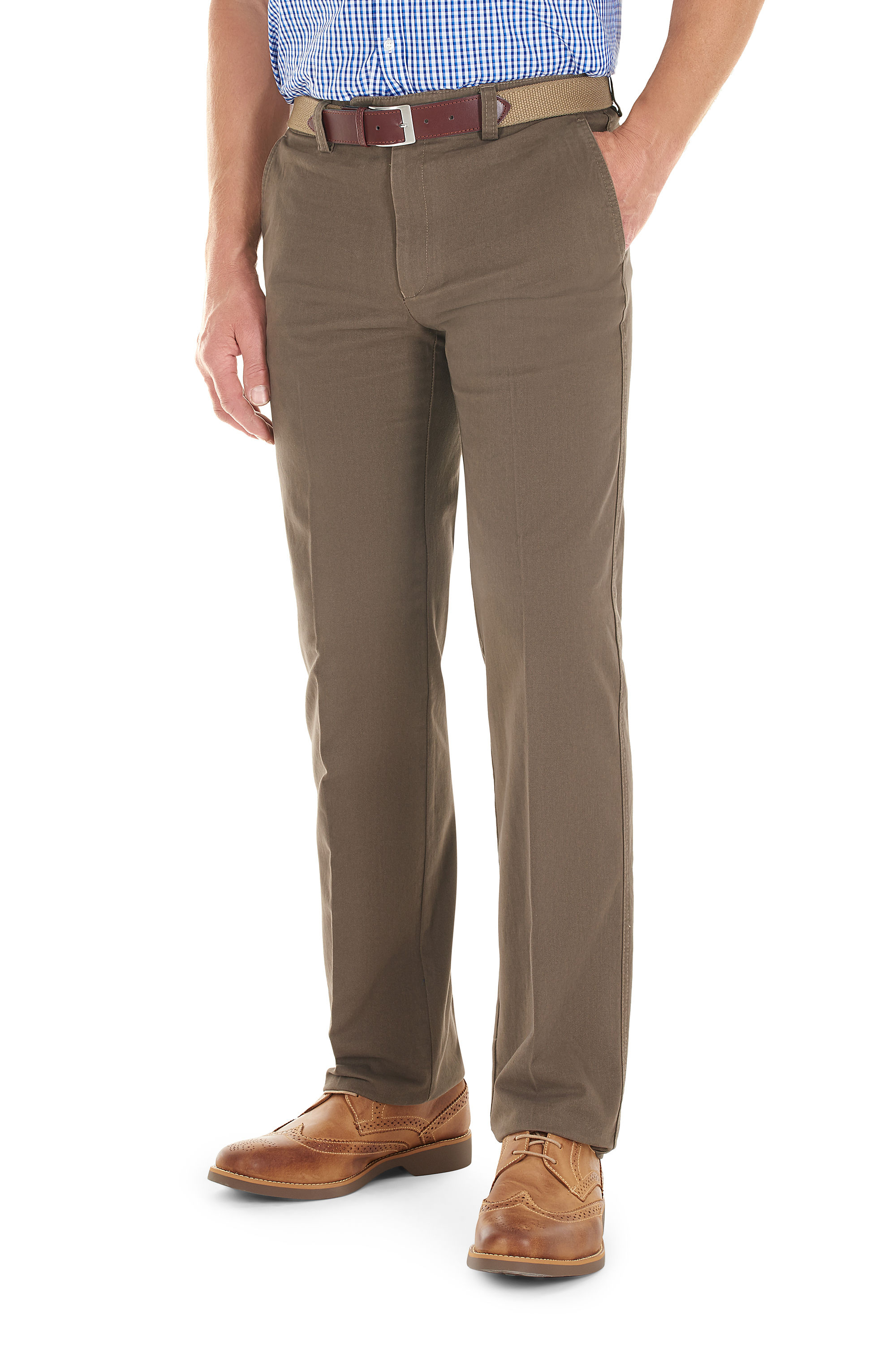 Longford Autumn Stretch Cotton Taupe Chino Trousers