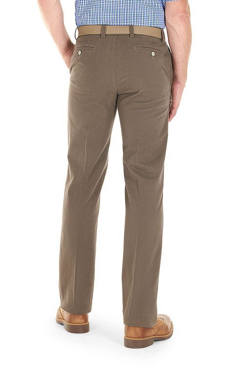 Longford Autumn Stretch Cotton Taupe Chino Trousers