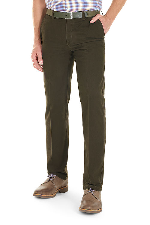 Longford Autumn Stretch Cotton Bracken Chino Trousers