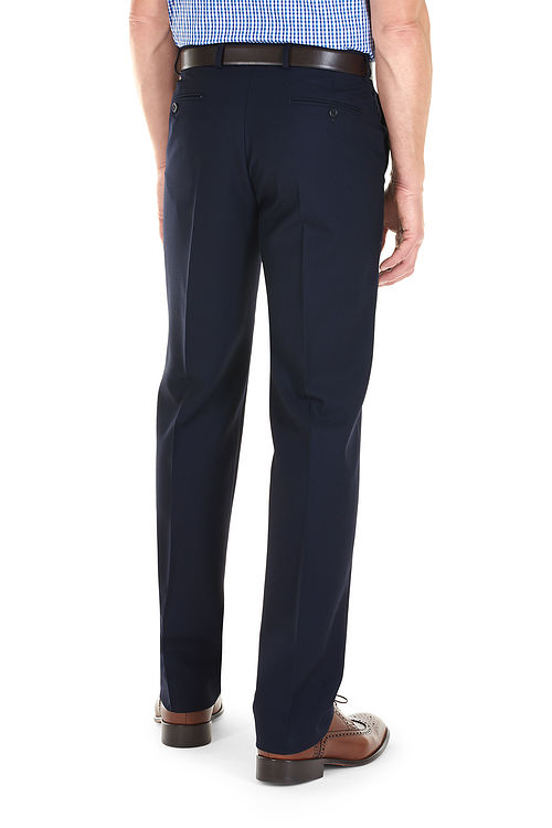 Cologne Stretch Flannel Navy Trousers