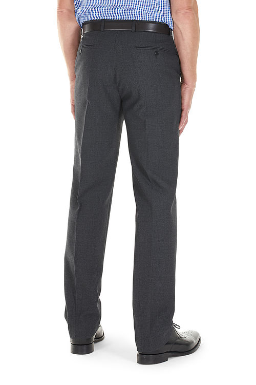 Cologne Stretch Flannel Charcoal Trousers