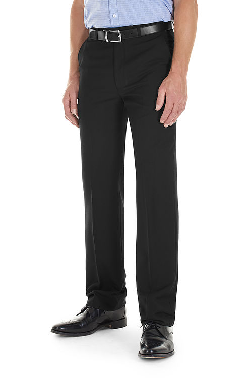Cologne Stretch Flannel Black Trousers