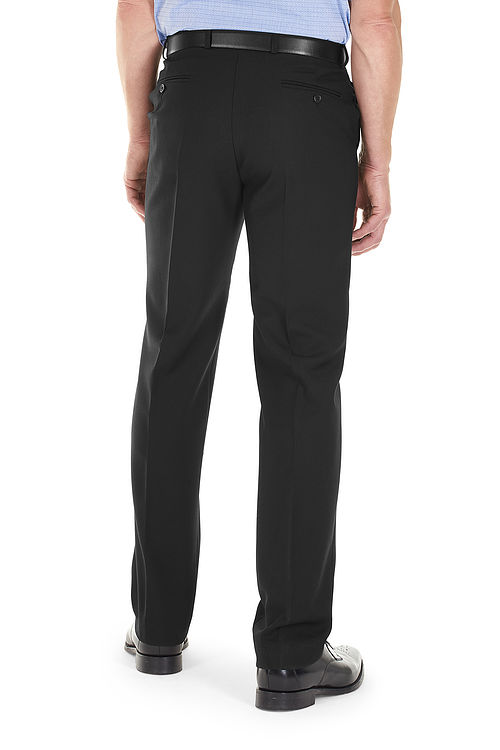 Cologne Stretch Flannel Black Trousers