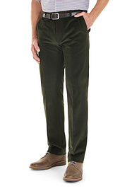 Verona Olive Stretch Cord Trousers