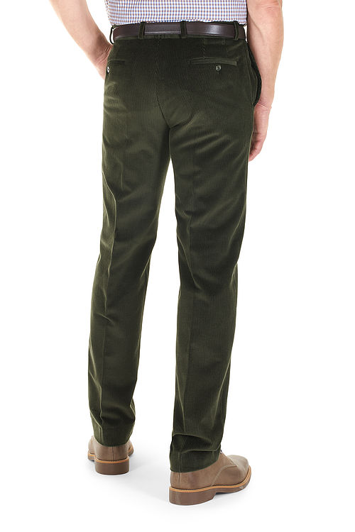 Verona Olive Stretch Cord Trousers