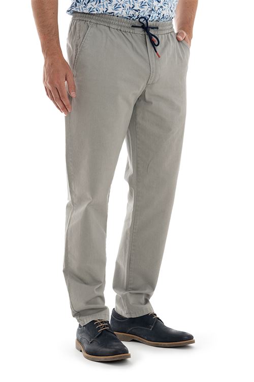 Chilton Stretch Cotton Pebble Drawstring Trouser