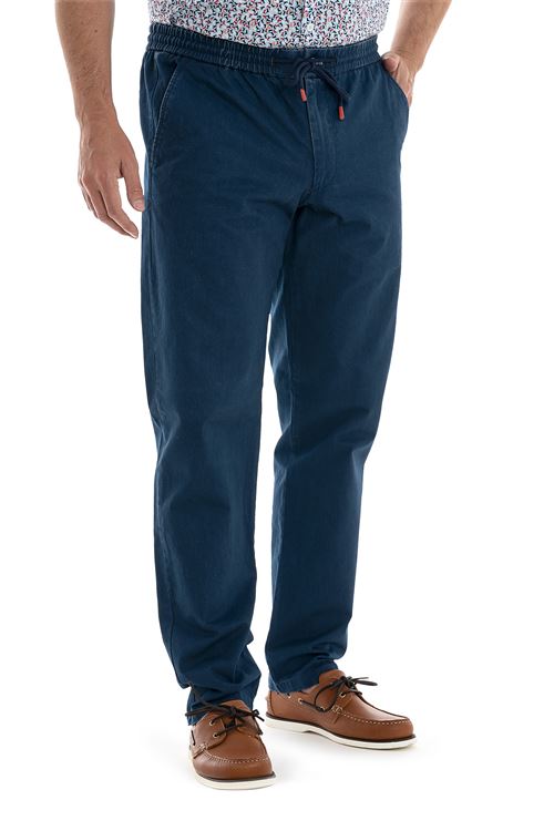 Chilton Stretch Cotton Midnight Drawstring Trouser