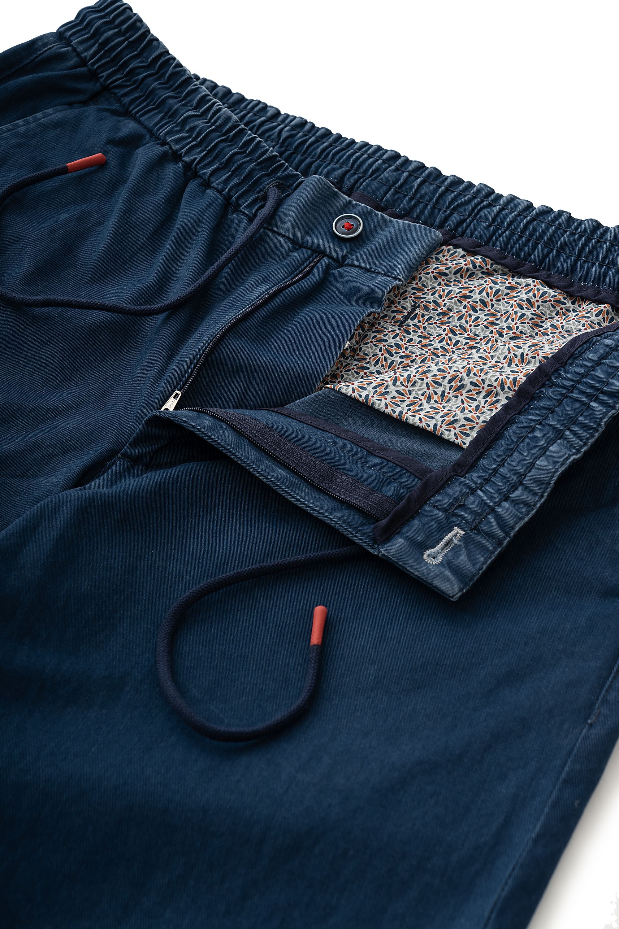 Chilton Blue Cotton Drawstring Trousers
