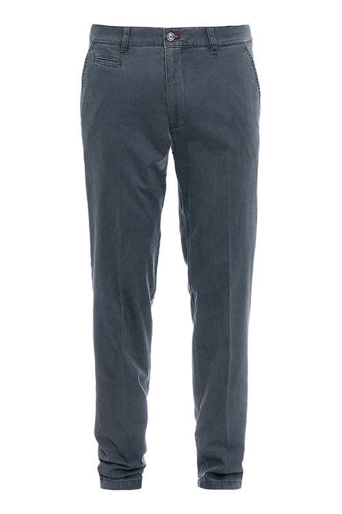 Stonebridge Indigo Stretch Cotton Trouser With Trim 