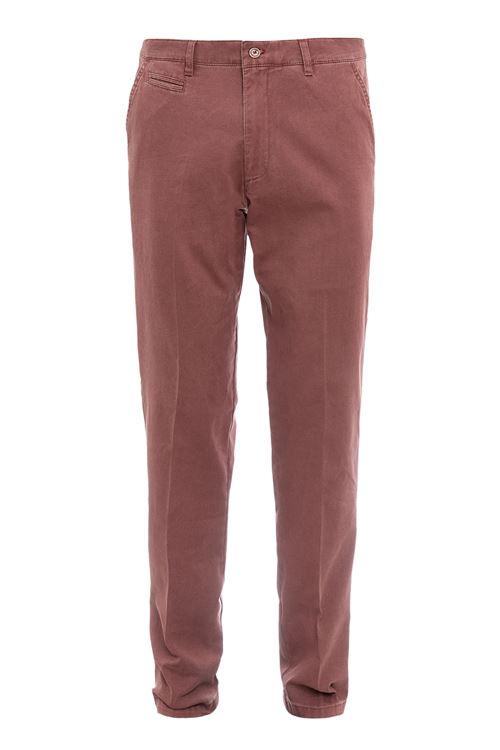 Stonebridge Brick Stretch Cotton Trouser With Trim 