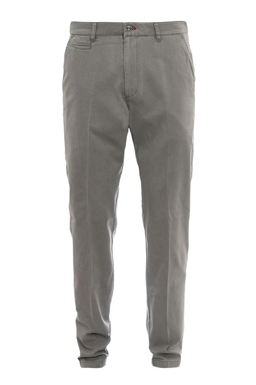 Stonebridge Grey Stretch Cotton Trouser With Trim 