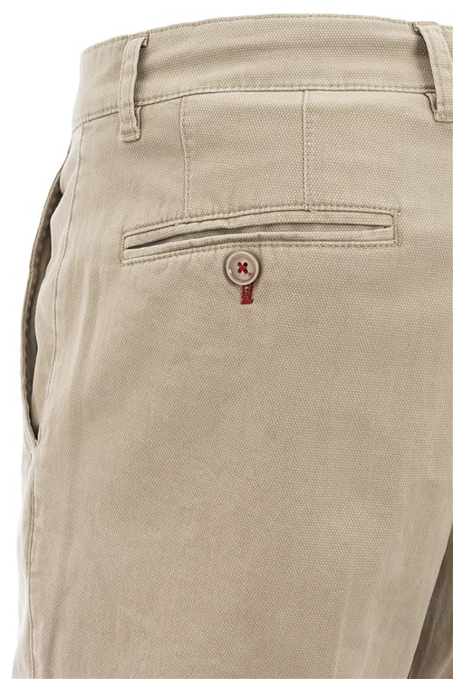 Stonebridge Sand Stretch Cotton Trouser With Trim 