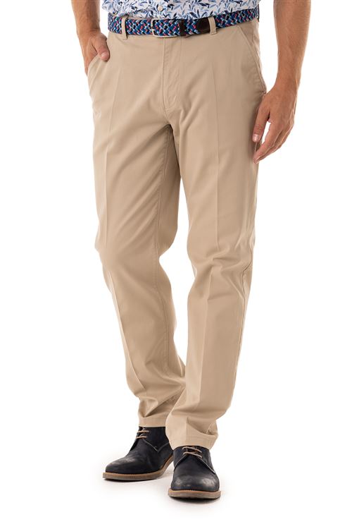 Wentworth Stone Stretch Cotton Chino Trouser