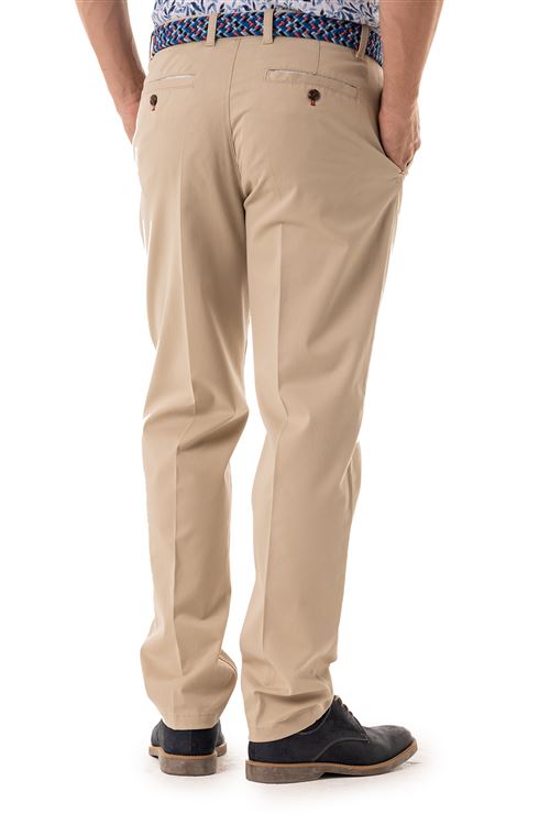 Wentworth Stone Stretch Cotton Chino Trouser