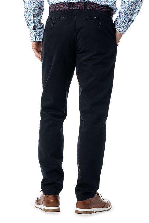 Radcliffe Navy Stretch Cotton Chino Trouser