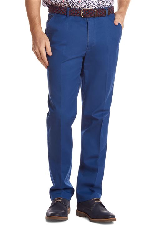 Mitcham Stretch Cotton Sapphire Chino Trouser