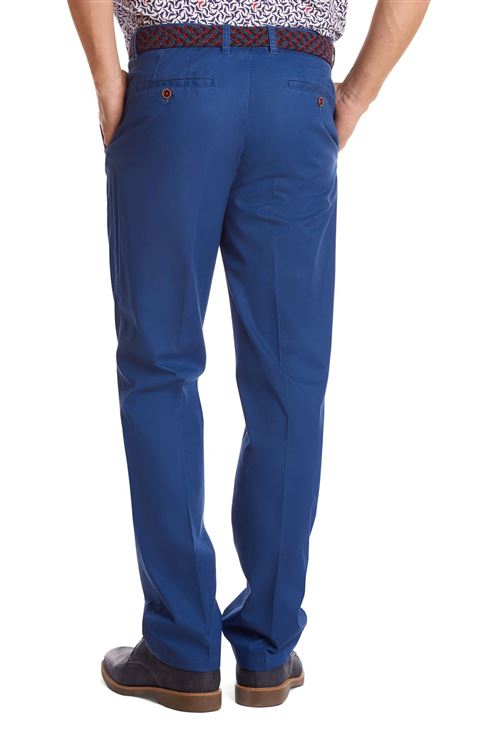 Mitcham Stretch Cotton Sapphire Chino Trouser