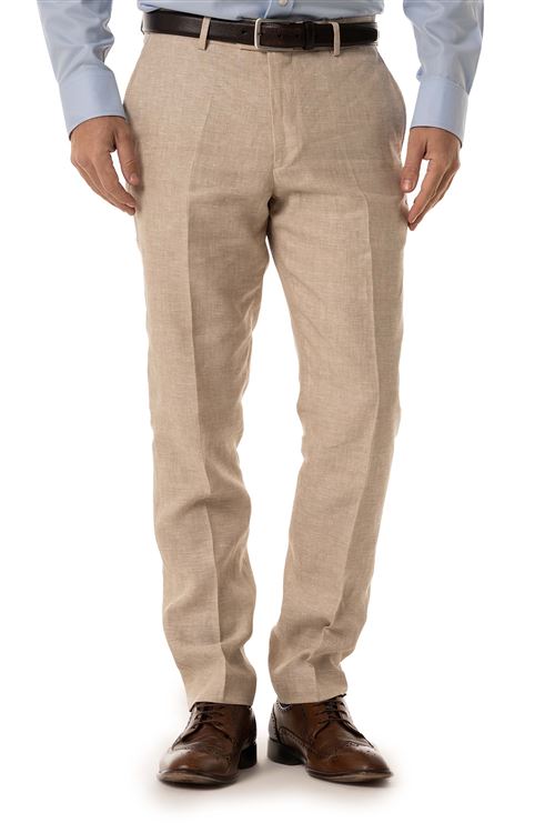 Lynton Sand Linen Trouser