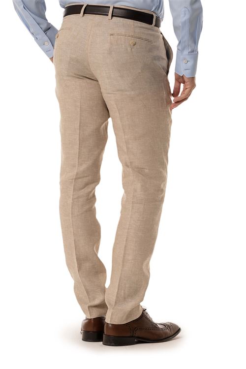 Lynton Sand Linen Trouser