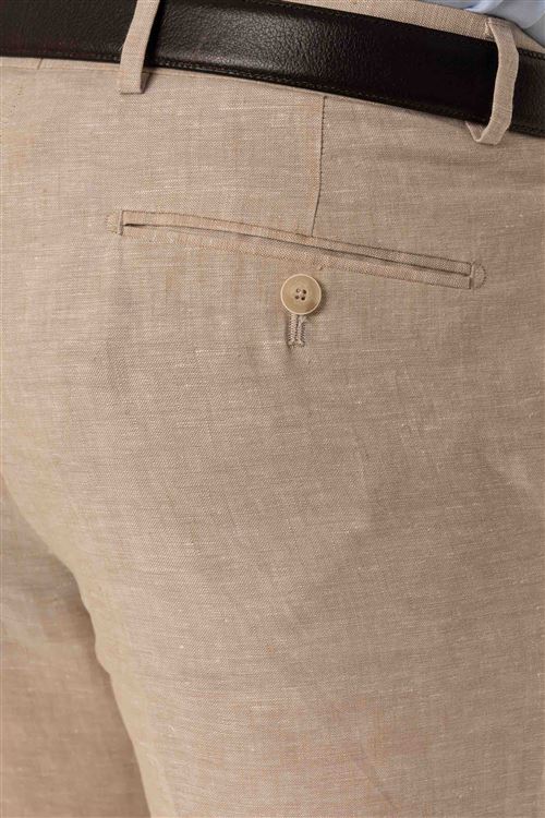 Lynton Sand Linen Trouser