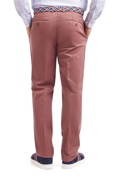 Tidworth Stretch Cotton Coral Chino Trouser