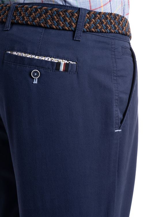 Barnham Stretch Cotton Dark Blue Chino Trouser