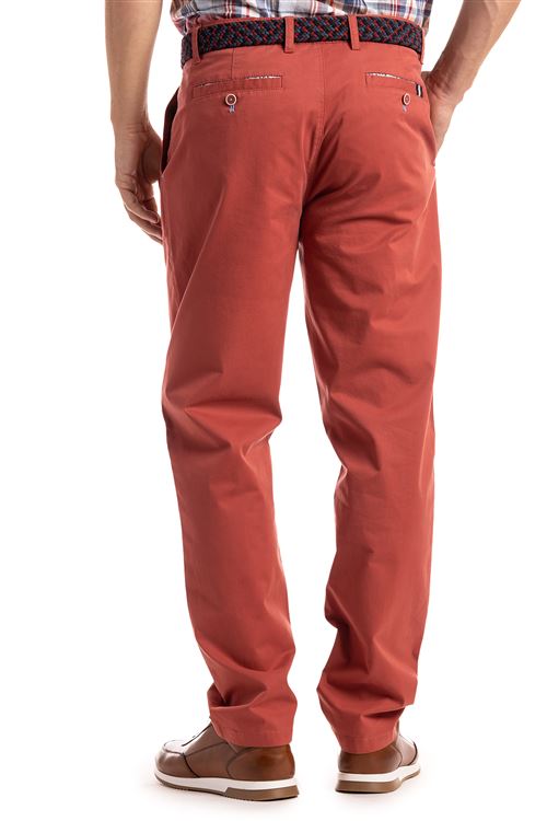 Barnham Stretch Cotton Coral Chino Trouser