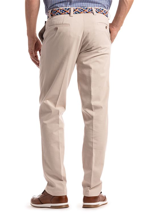 Elmstead Spring Stretch Cotton Light Stone Chino Trouser