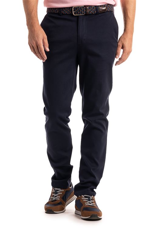 Faversham Stretch Cotton Navy Pick N Pick Chino Trouser