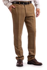 Dunbar Green Overcheck Tweed Trouser
