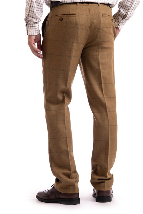 Dunbar Green Overcheck Tweed Trouser