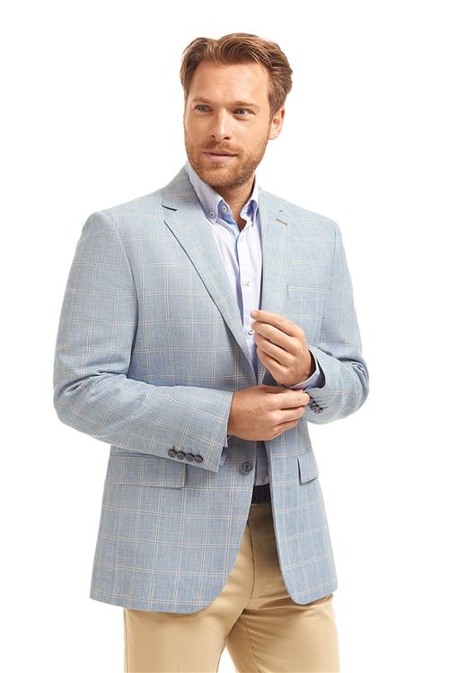 Padstow Air Force Blue Overcheck Jacket