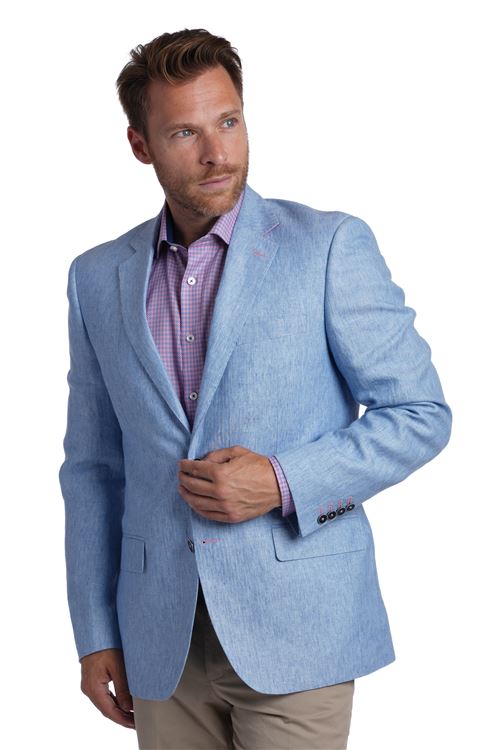 Viago Light Blue Linen Jacket