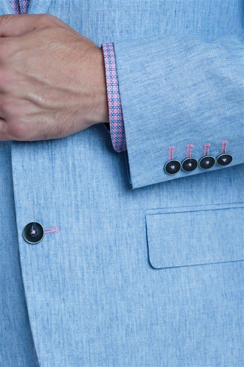 Viago Light Blue Linen Jacket