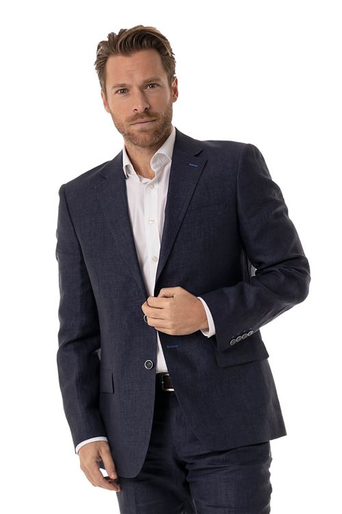 Viago Dark Blue Linen Jacket