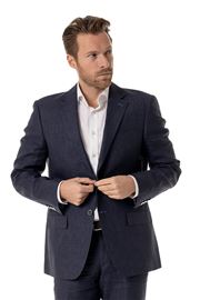 Viago Dark Blue Linen Jacket