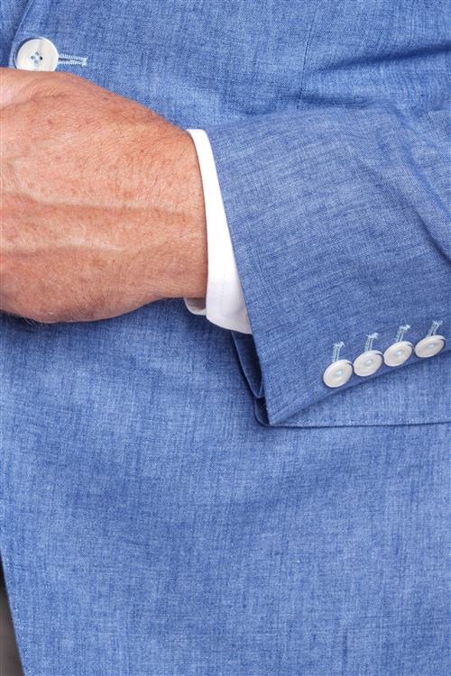 Viago Blue Linen Jacket