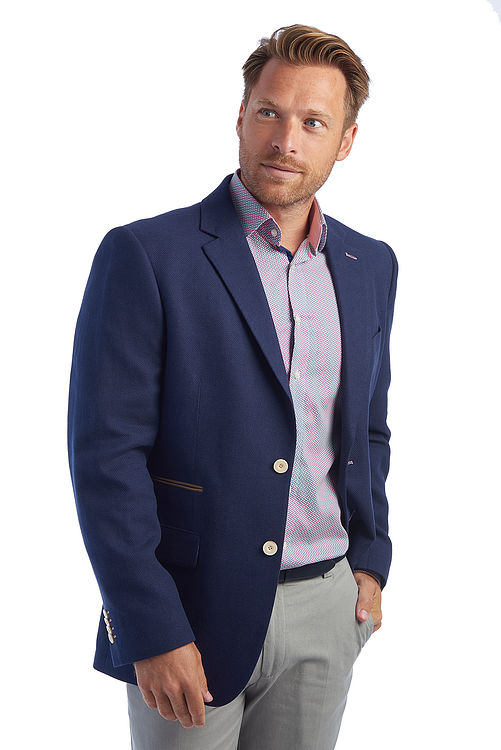 Sandown Navy Pick And Pick Jacket