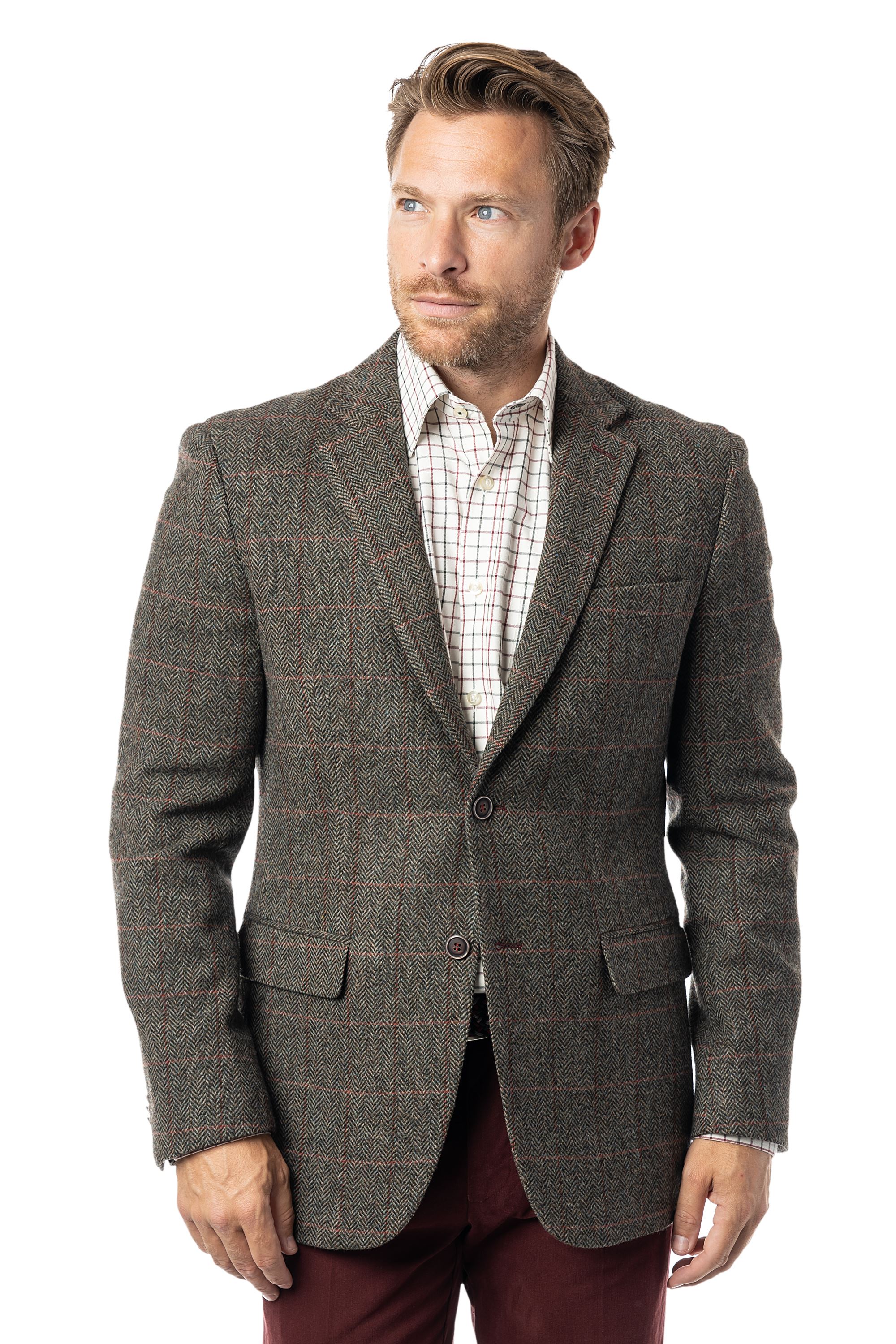 Overcheck Men's Pure Wool Jacket | Gurteen Menswear
